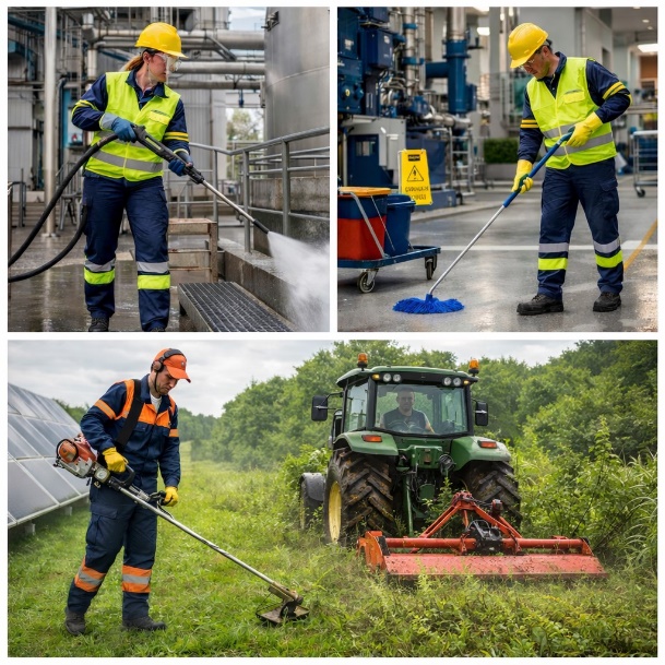 Ipari területek takarítása és külterületek karbantartása
